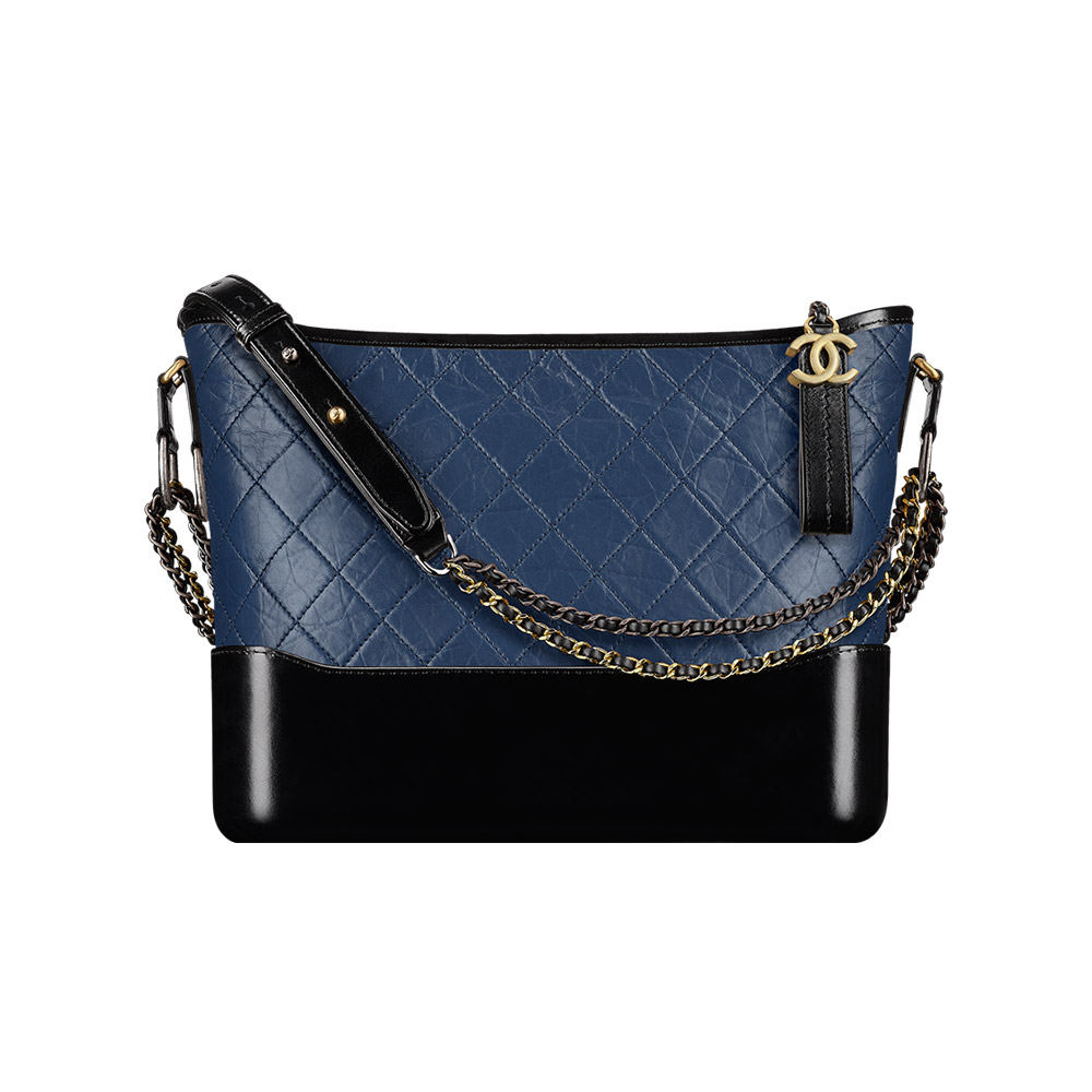 Chanels Gabrielle hobo bag blue black A93824 Y61477 C0202