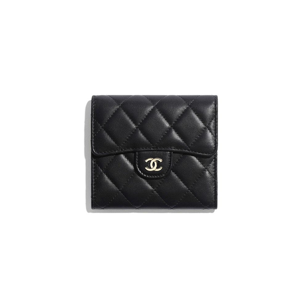 Chanel Black Classic Small Flap Wallet AP0231 Y01295 C3906