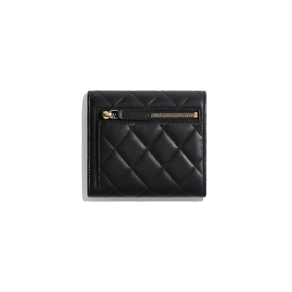 Chanel Black Classic Small Flap Wallet AP0231 Y01295 C3906 - Photo-2