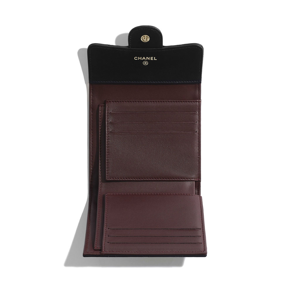 Chanel Black Classic Small Flap Wallet AP0231 Y01295 C3906 - Photo-3