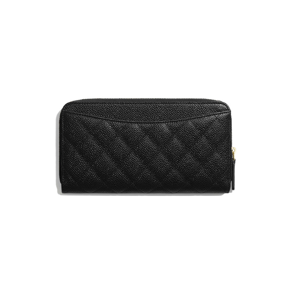 Chanel Calfskin Black Classic Long Zipped Wallet AP0242 Y01864 C3906 - Photo-2