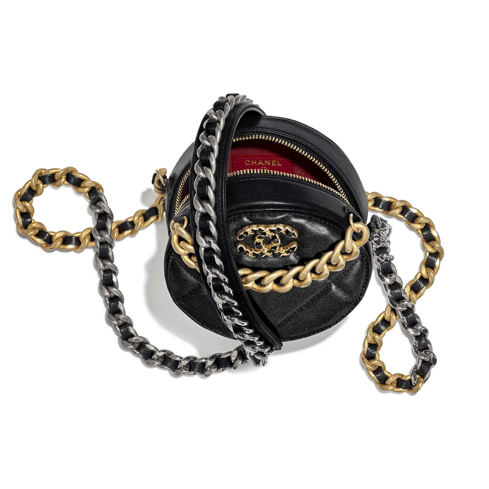 Lambskin Chanel 19 Clutch with Chain AP0945 B01901 94305 - Photo-3