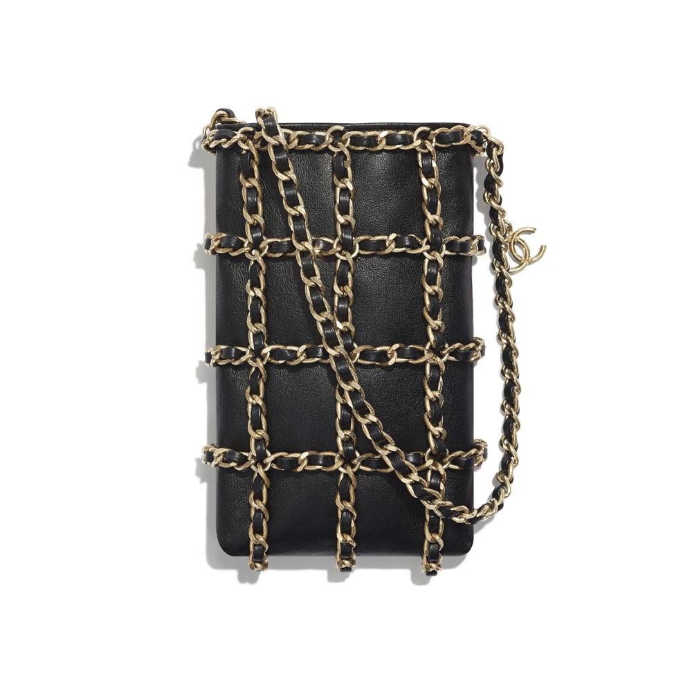 Chanel Lambskin Black Clutch with Chain AP1161 B02003 94305 - Photo-2