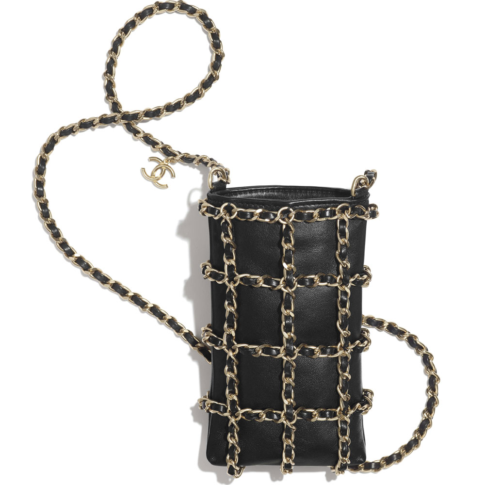 Chanel Lambskin Black Clutch with Chain AP1161 B02003 94305 - Photo-3