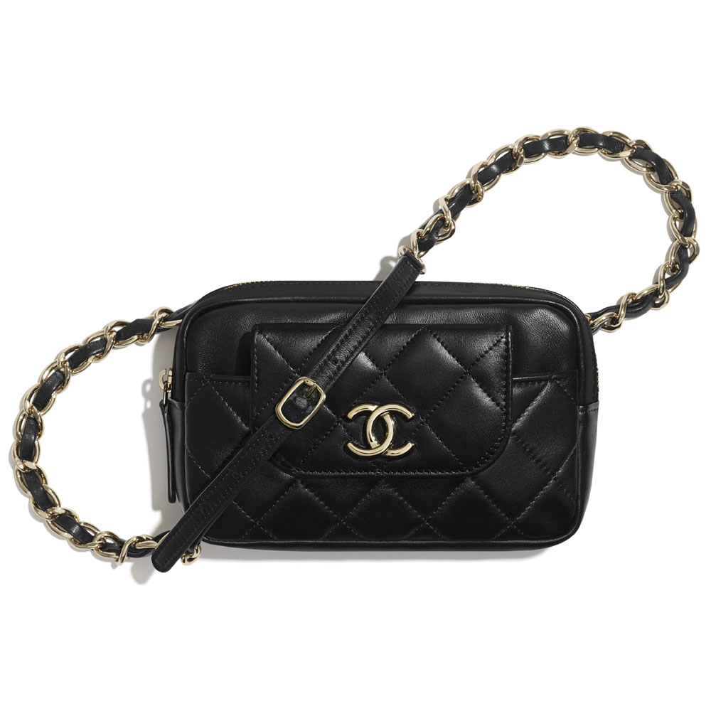 Chanel Lambskin Black Waist bag AP1192 B02328 94305