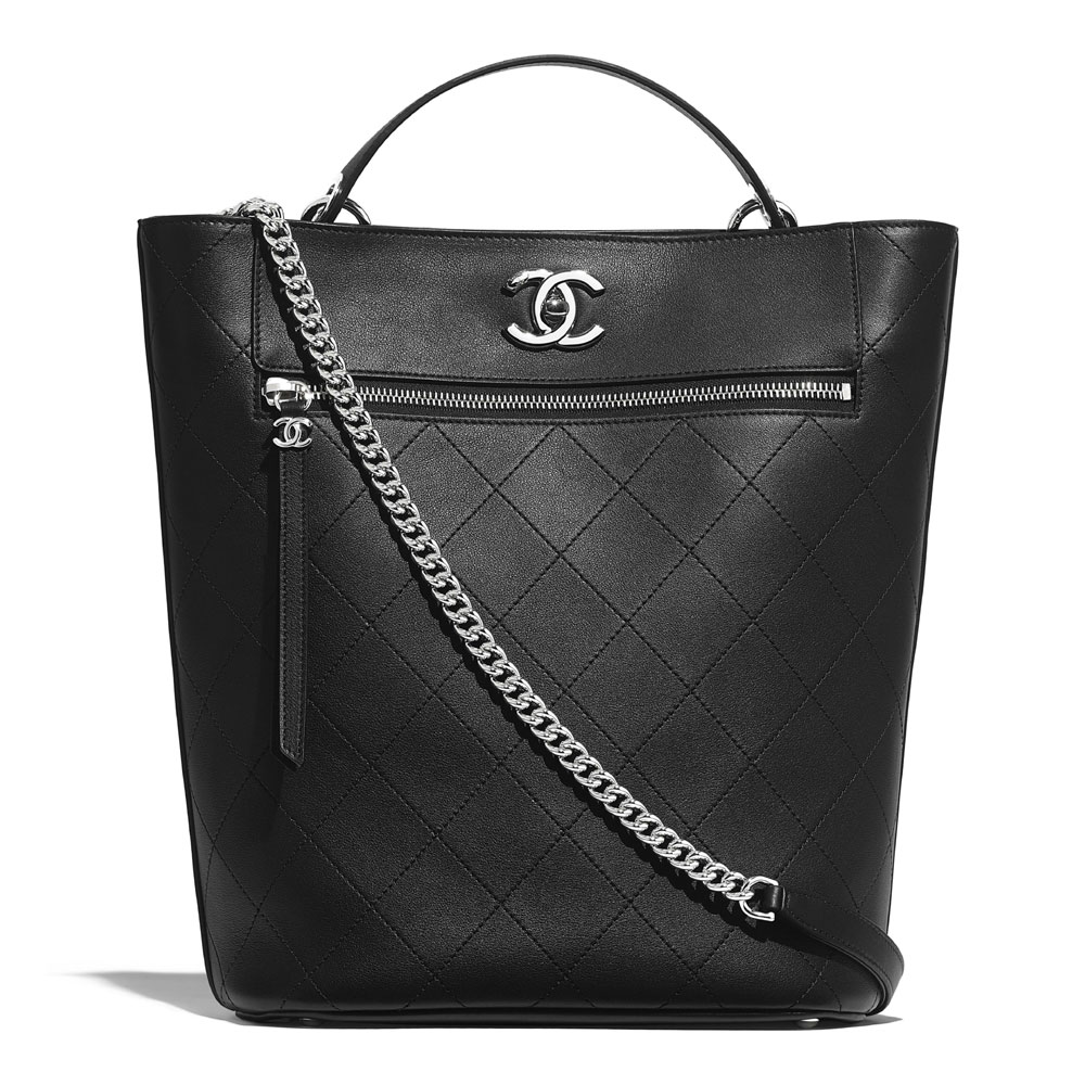 Chanel Black Bucket Bag AS0578 B00377 94305