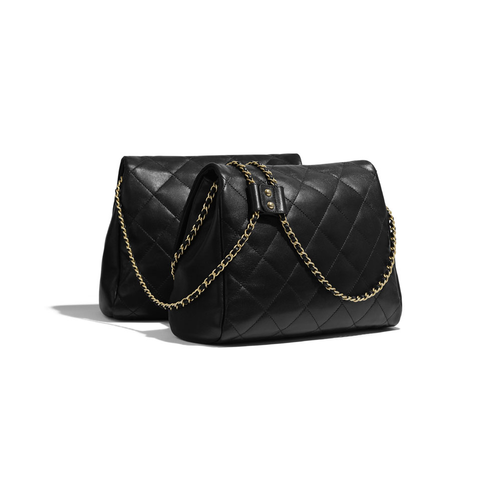 Chanel Black Large Side Packs AS0615 B00381 94305 - Photo-2