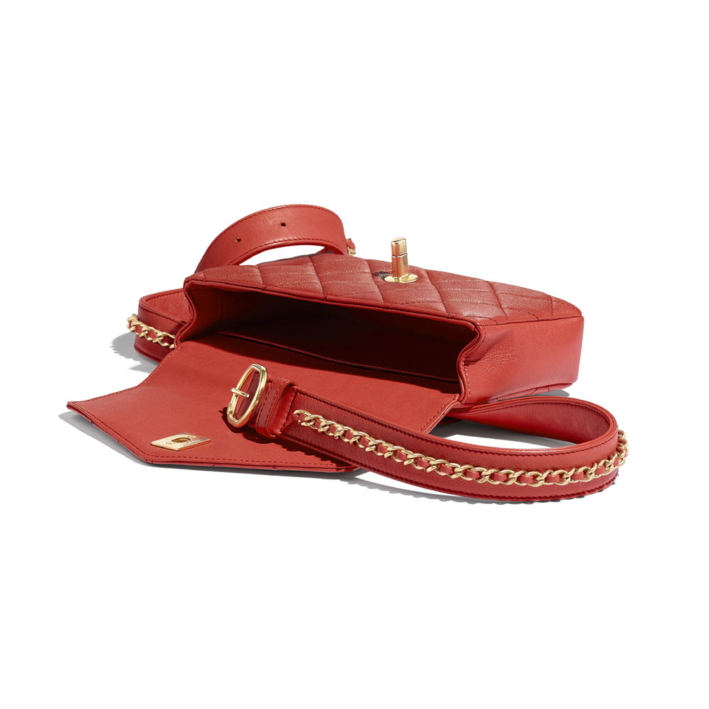 Chanel Red Waist Bag AS0628 B00382 N0896 - Photo-3