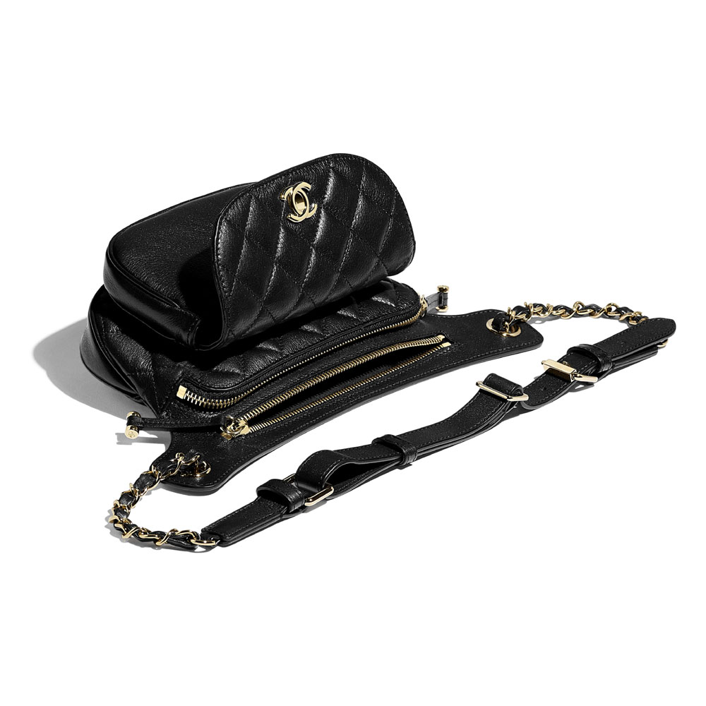 Chanel Black Waist Bag AS0814 B00838 94305 - Photo-3