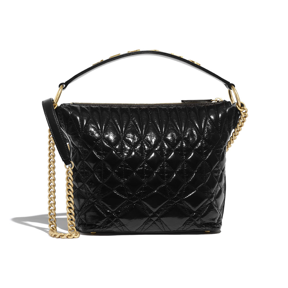 Chanel Black Hobo Handbag AS0845 B00898 94305 - Photo-2