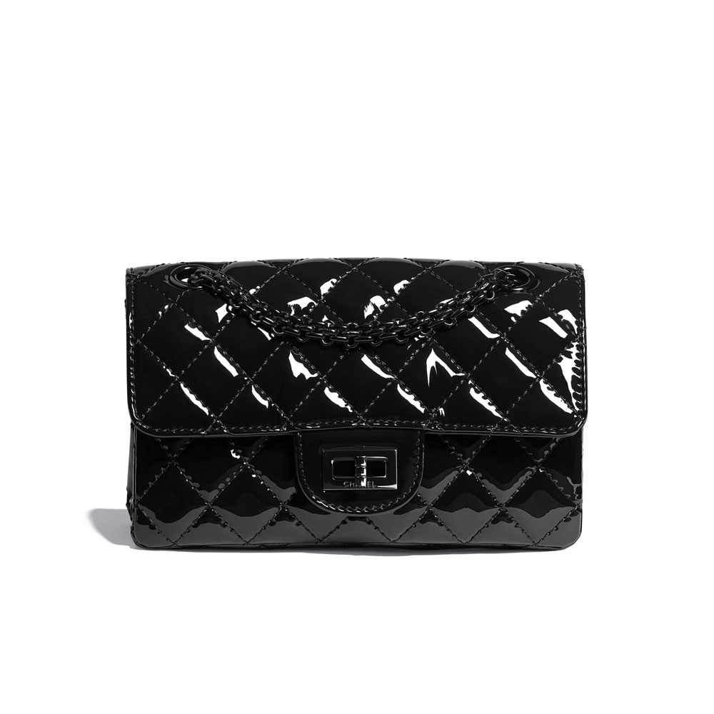 Chanel Patent Calfskin Black Mini 2.55 Handbag AS0874 B02281 94305
