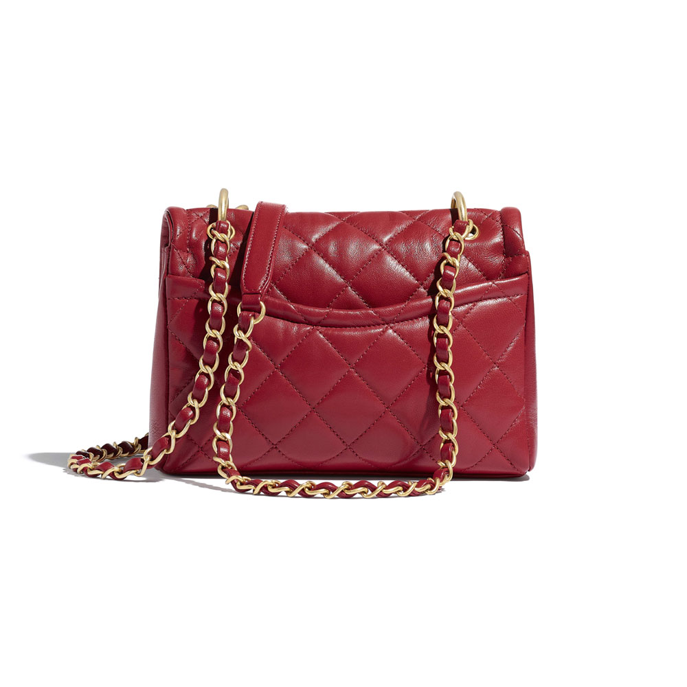 Chanel Red Flap Bag AS0936 B01190 N4855 - Photo-2