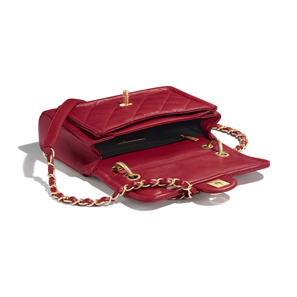 Chanel Red Flap Bag AS0936 B01190 N4855 - Photo-3