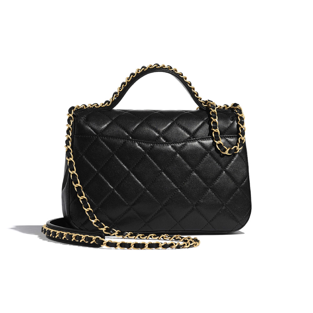 Chanel Black Flap Bag With Top Handle AS0970 B01220 94305 - Photo-2