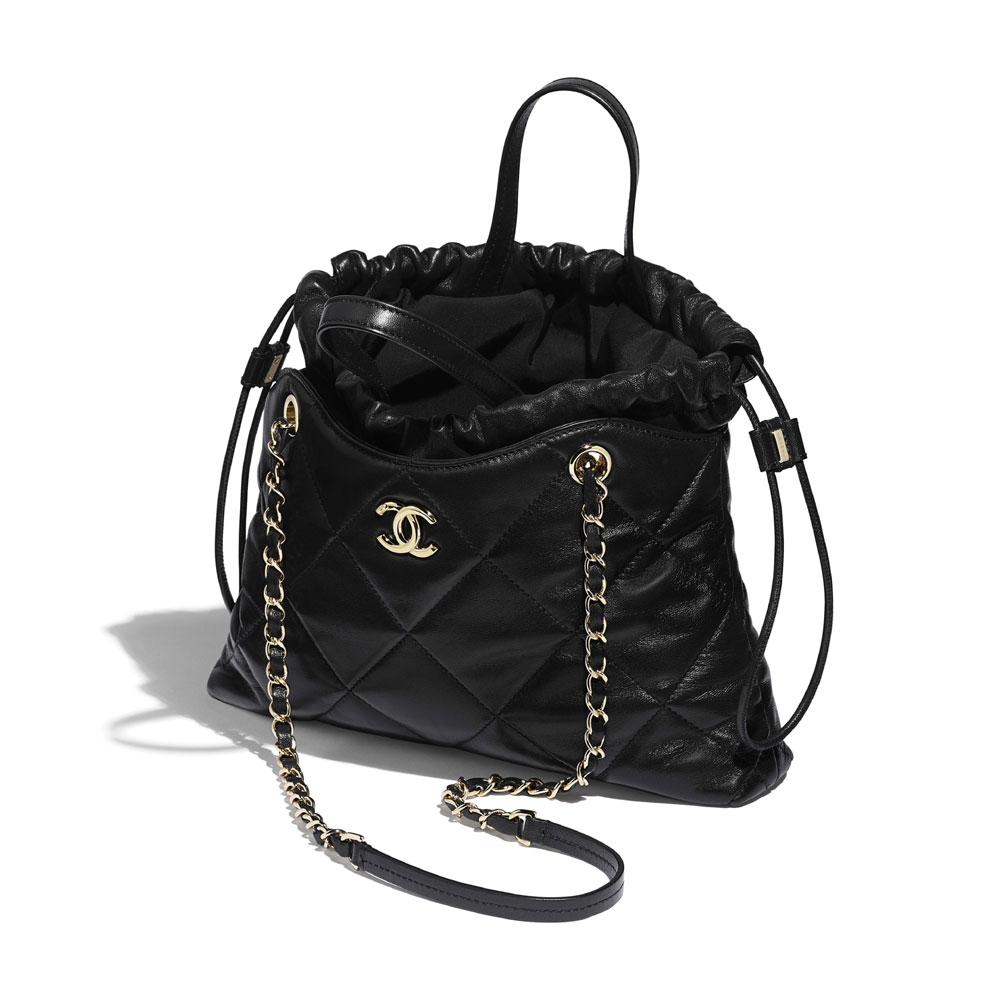 Chanel Black Small Shopping Bag AS0985 B01267 94305 - Photo-3
