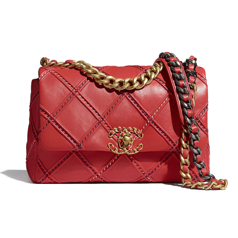 Chanel Red Chanel 19 Flap Bag AS1160 B05014 NB360