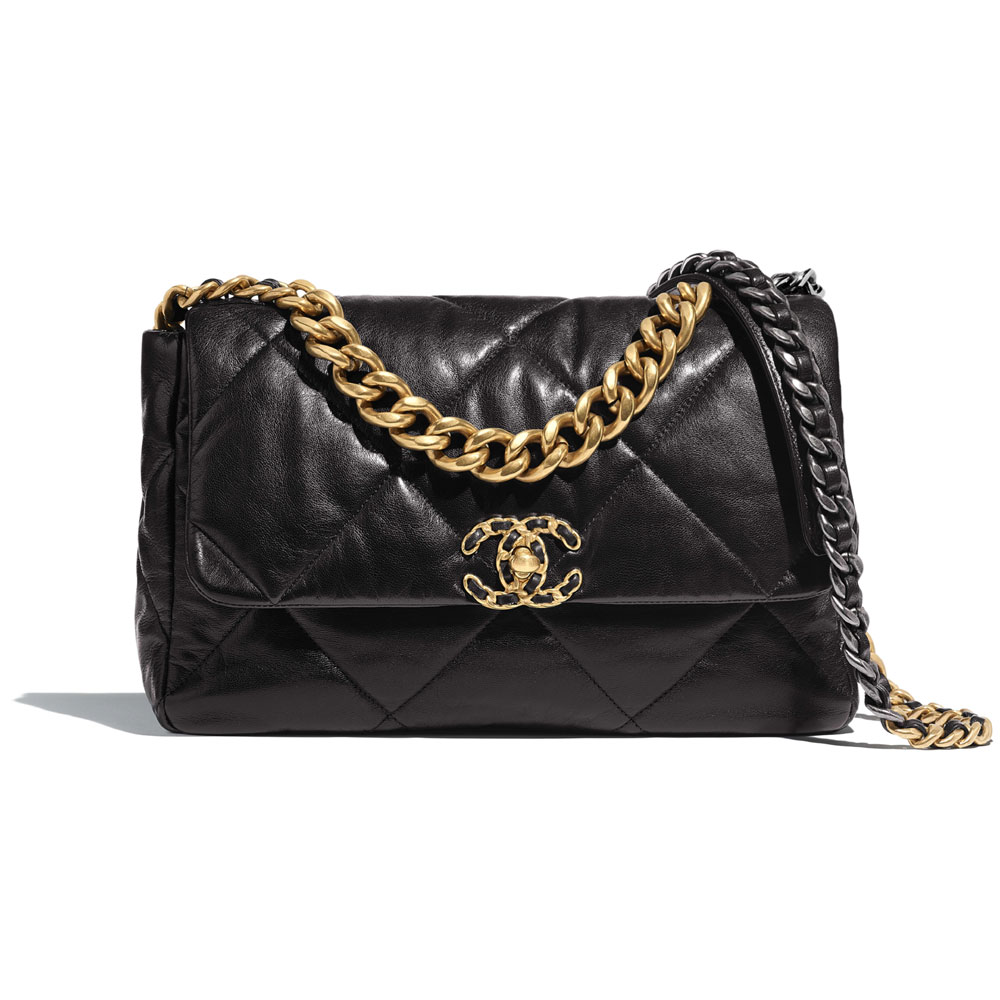 Black Chanel 19 Large Flap Bag AS1161 B02875 94305