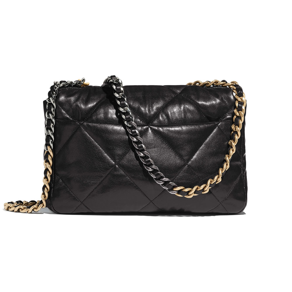 Black Chanel 19 Large Flap Bag AS1161 B02875 94305 - Photo-2