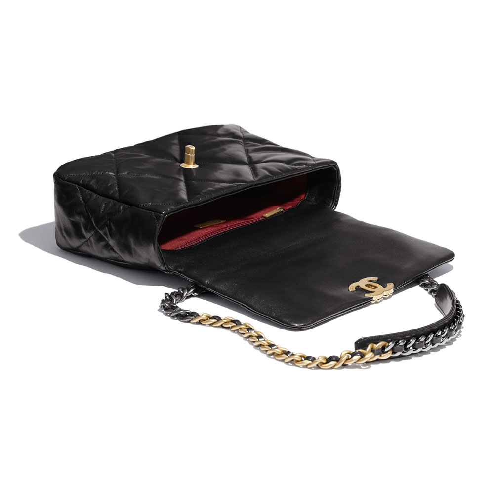 Black Chanel 19 Large Flap Bag AS1161 B02875 94305 - Photo-3