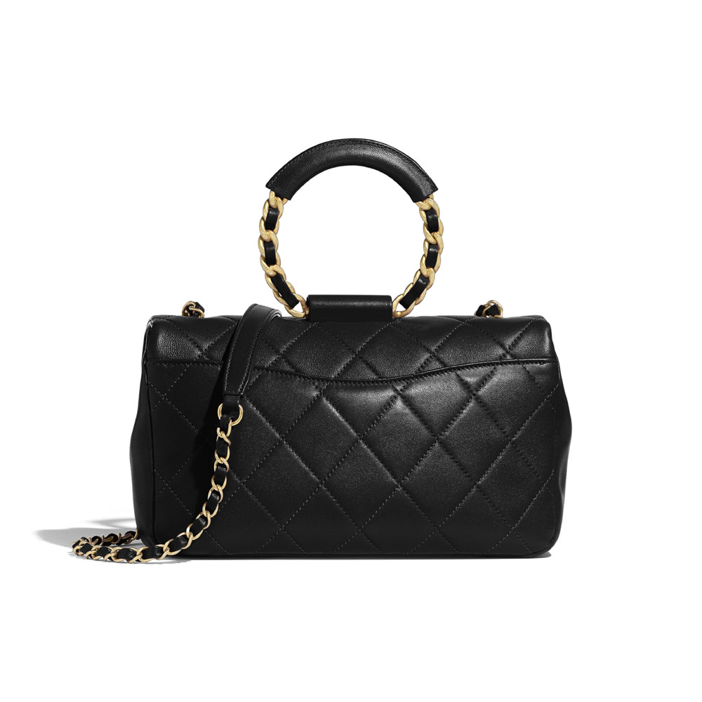 Chanel Lambskin Gold Metal Black Flap Bag AS1358 B01917 94305 - Photo-2