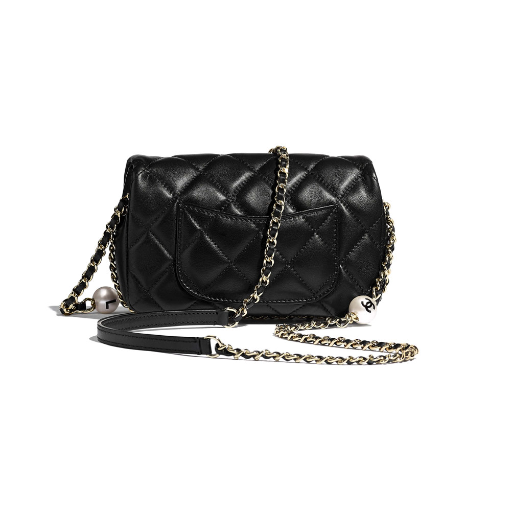Chanel Lambskin Pearls Small Flap Bag AS1436 B02300 94305 - Photo-2