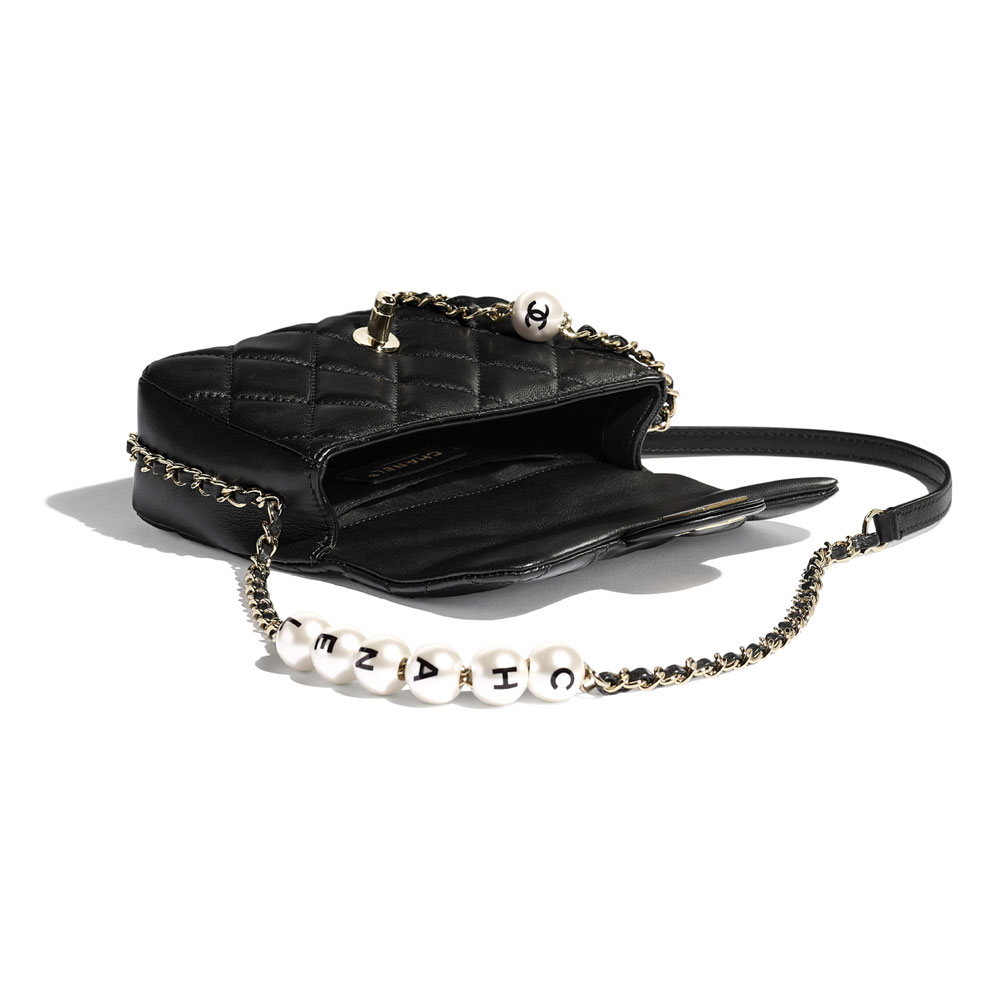 Chanel Lambskin Pearls Small Flap Bag AS1436 B02300 94305 - Photo-3