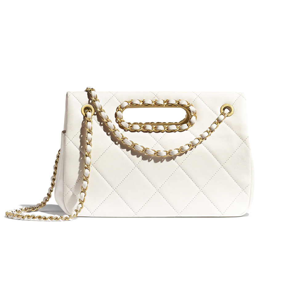Chanel Lambskin White Small Flap Bag AS1466 B02345 10601 - Photo-2