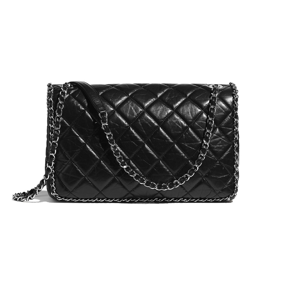 Chanel Aged Calfskin Black Large Flap Bag AS1673 B02654 94305 - Photo-2