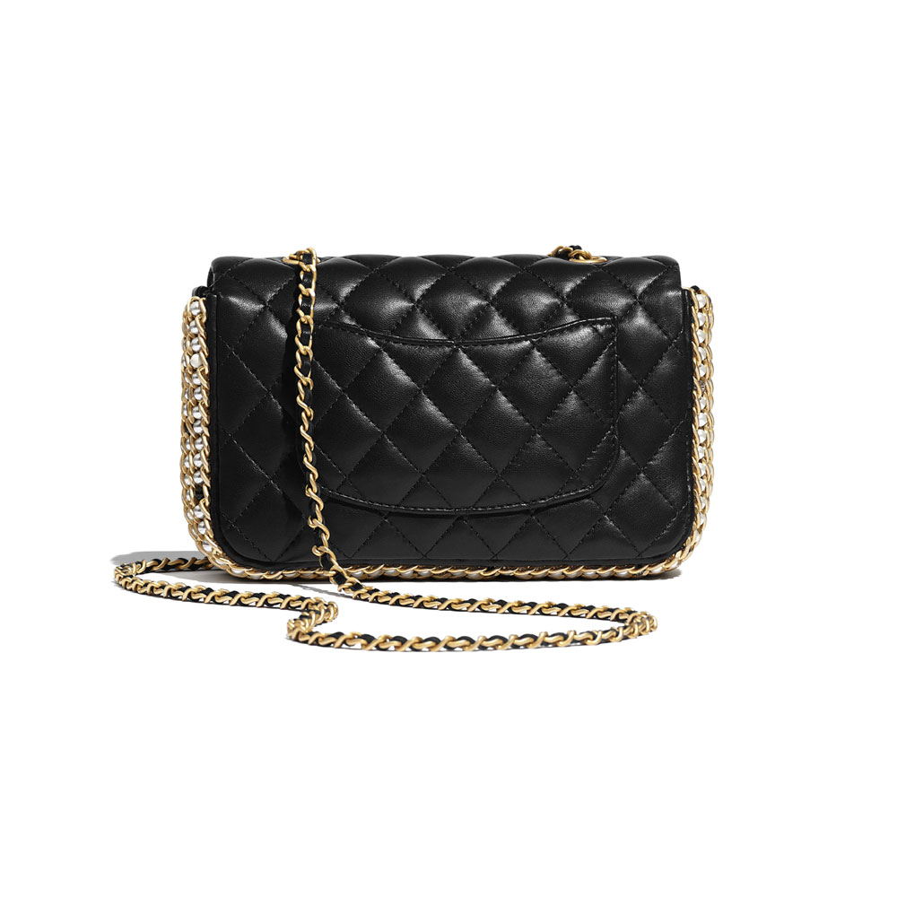 Chanel Imitation Pearls Black Flap Bag AS1740 B02779 94305 - Photo-2