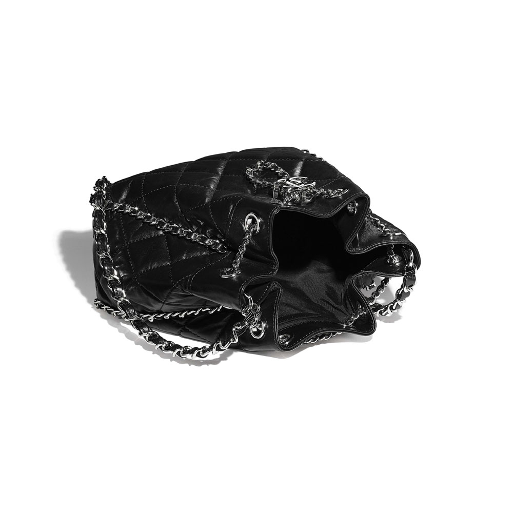 Chanel Aged Calfskin Black Drawstring Bag AS1803 B02654 94305 - Photo-3