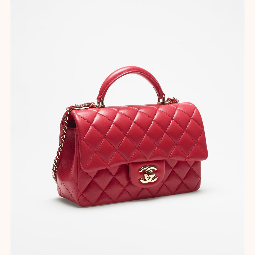 Chanel Mini Flap Bag with Top Handle AS2431 B06660 NG757