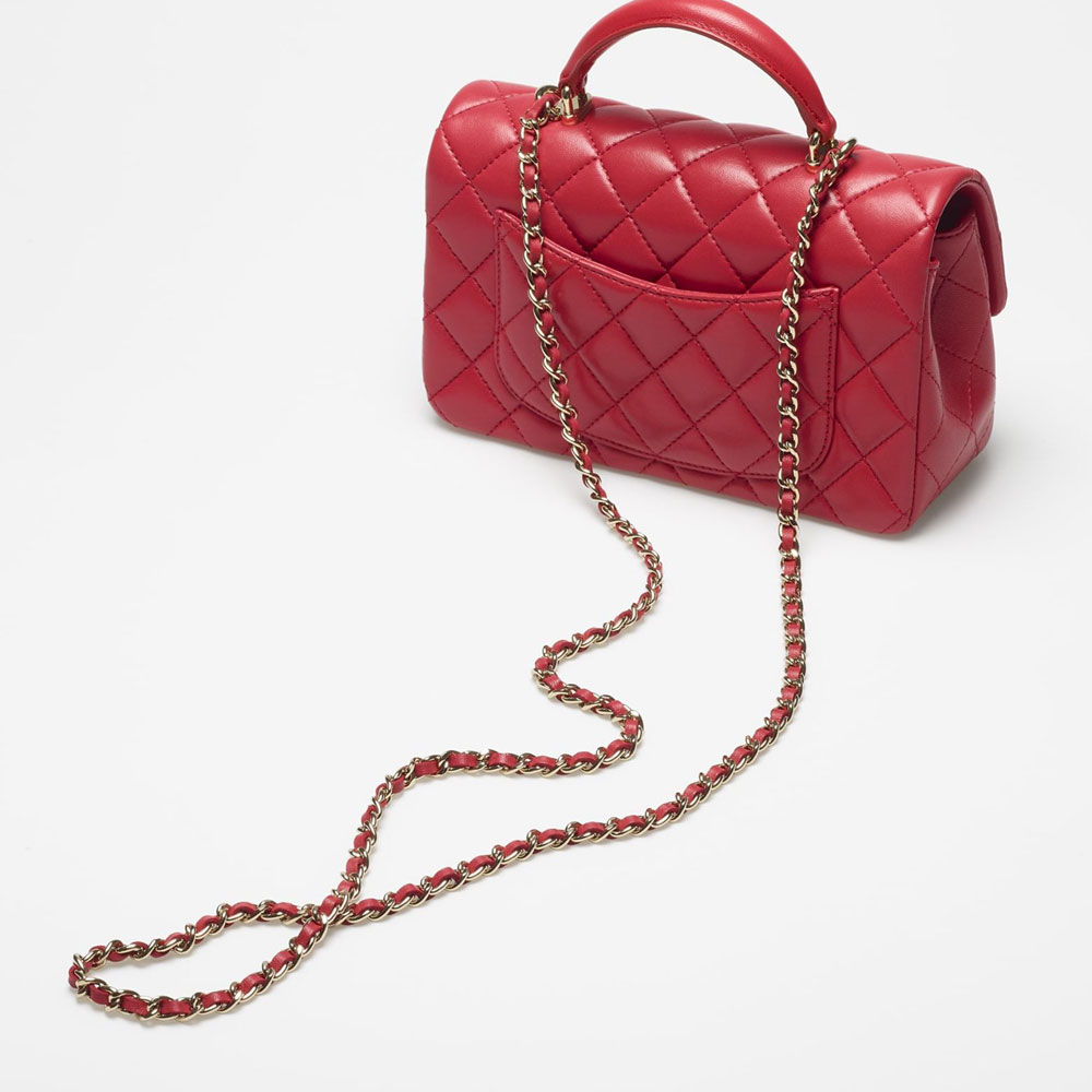 Chanel Mini Flap Bag with Top Handle AS2431 B06660 NG757 - Photo-3