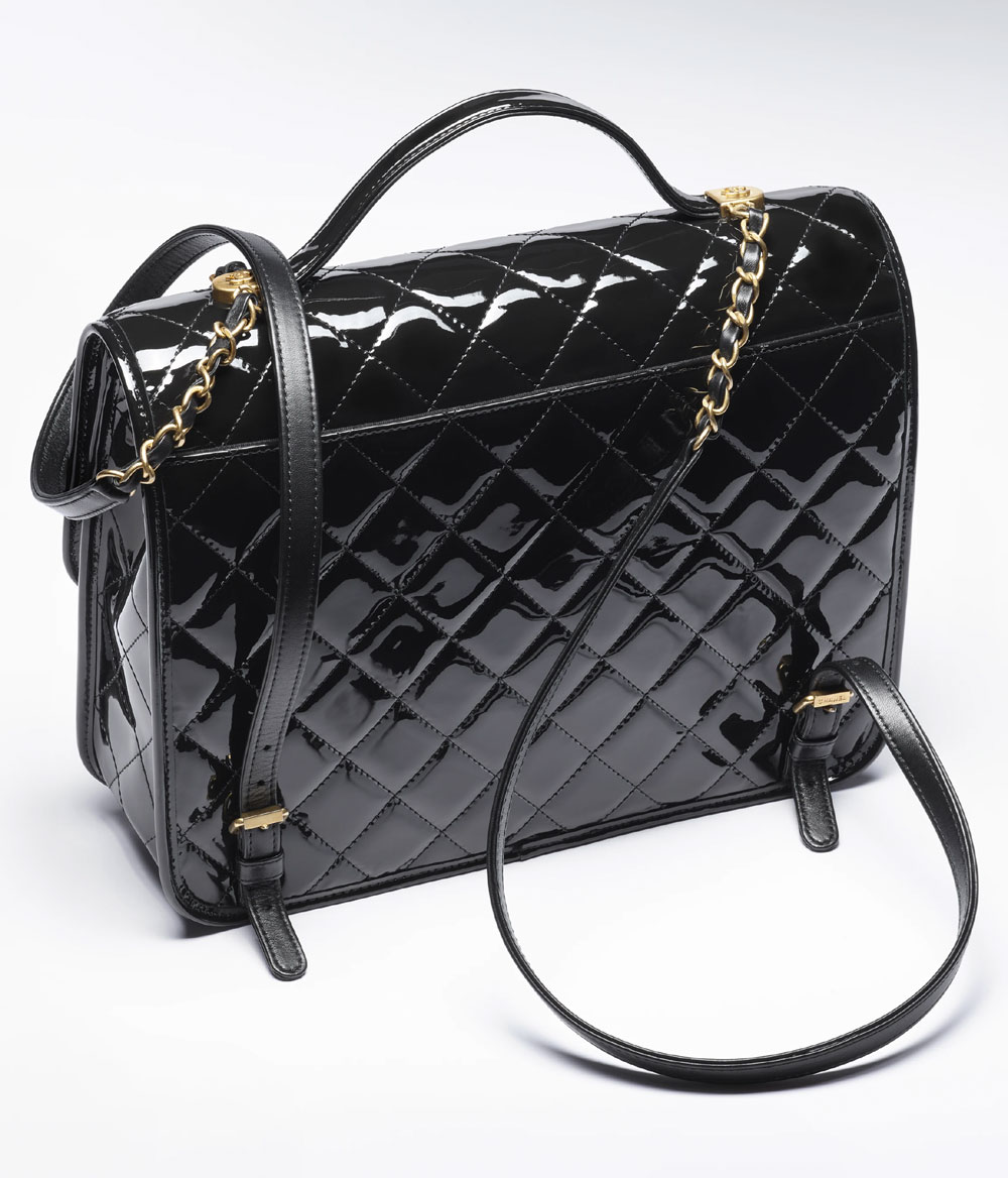 Chanel Large Backpack Patent calfskin gold AS3662 B09576 94305 - Photo-2