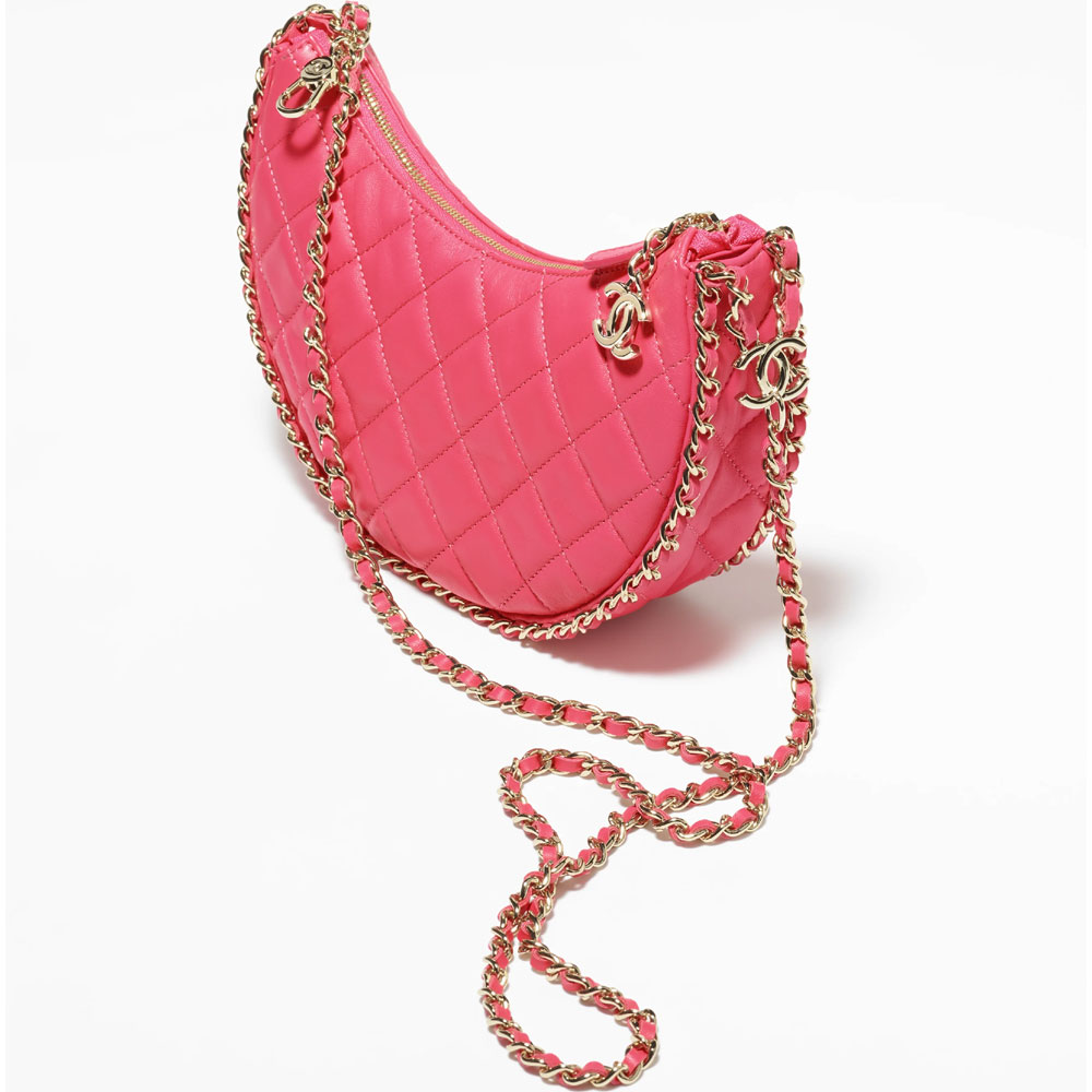 Chanel Lambskin Pink Small Hobo Bag AS3917 B10551 NM373 - Photo-2