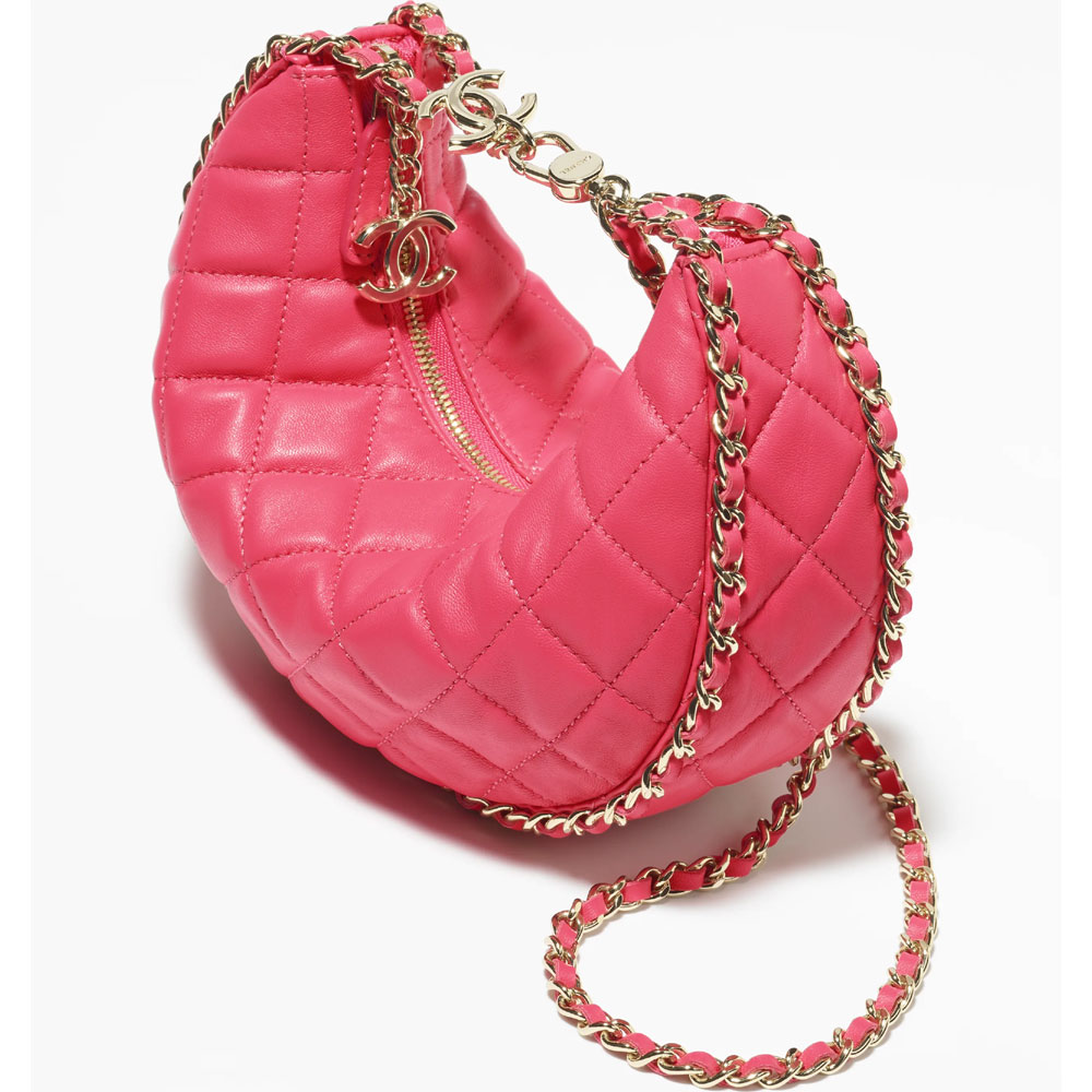 Chanel Lambskin Pink Small Hobo Bag AS3917 B10551 NM373 - Photo-3