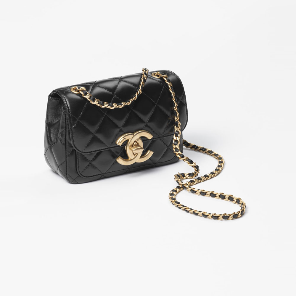 Chanel Mini flap bag Shiny lambskin AS5026 B17620 94305 - Photo-2