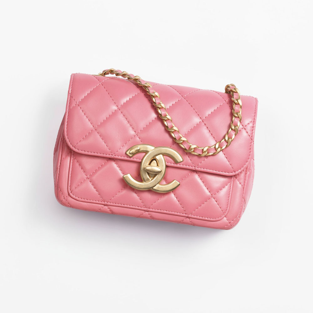 Chanel Mini Flap Bag Shiny Lambskin Gold AS5026 B17620 NZG80