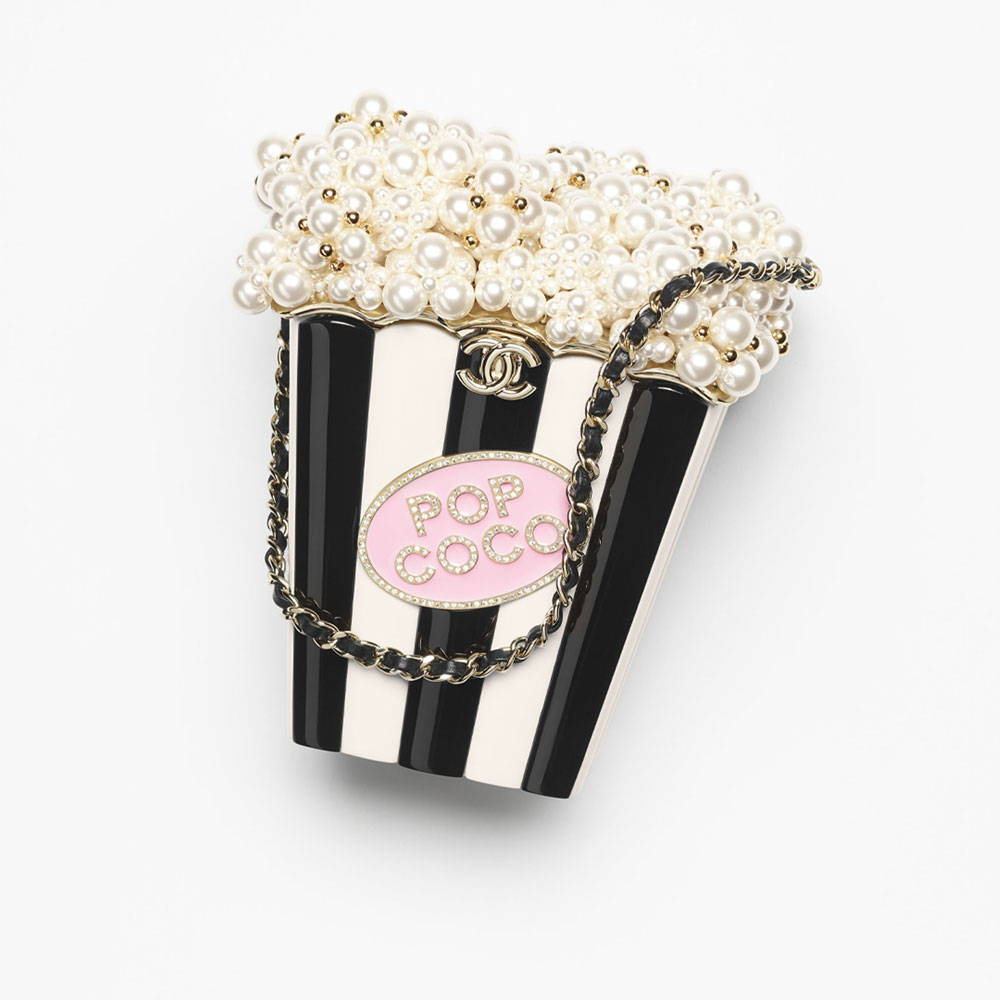 Chanel Popcorn Minaudiere Resin Enamel Pearls AS5217 B18426 NZZW3