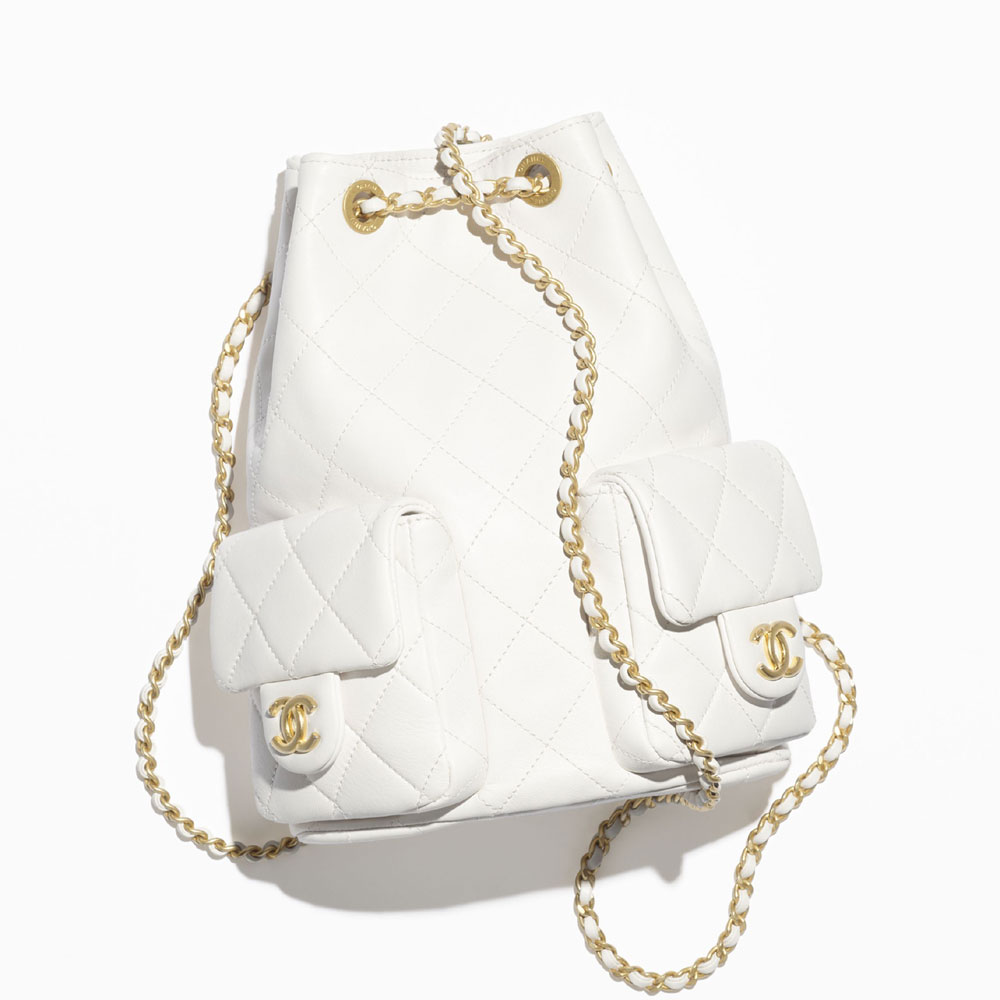 Chanel Backpack Shiny Lambskin Gold AS5310 B18791 10601