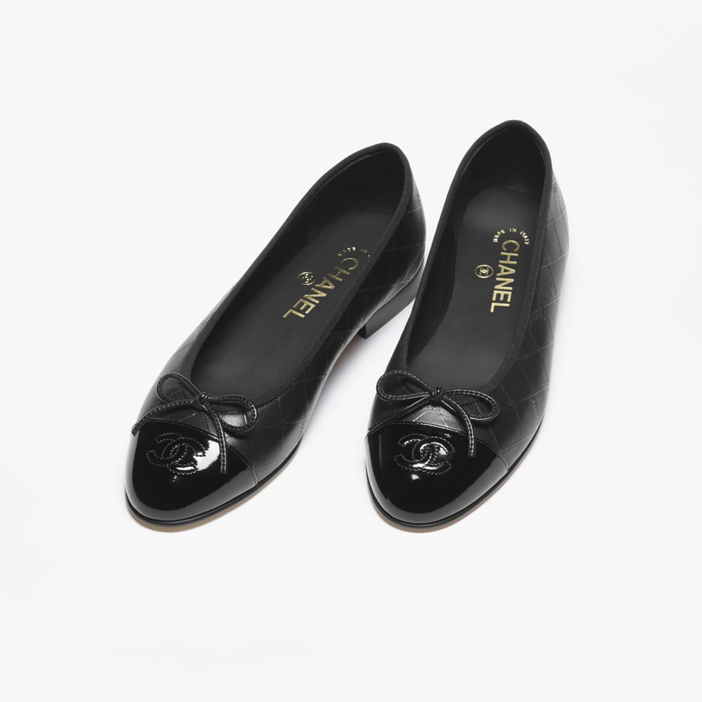 Chanel Ballet Flats Patent Calfskin G02819 B18502 94305