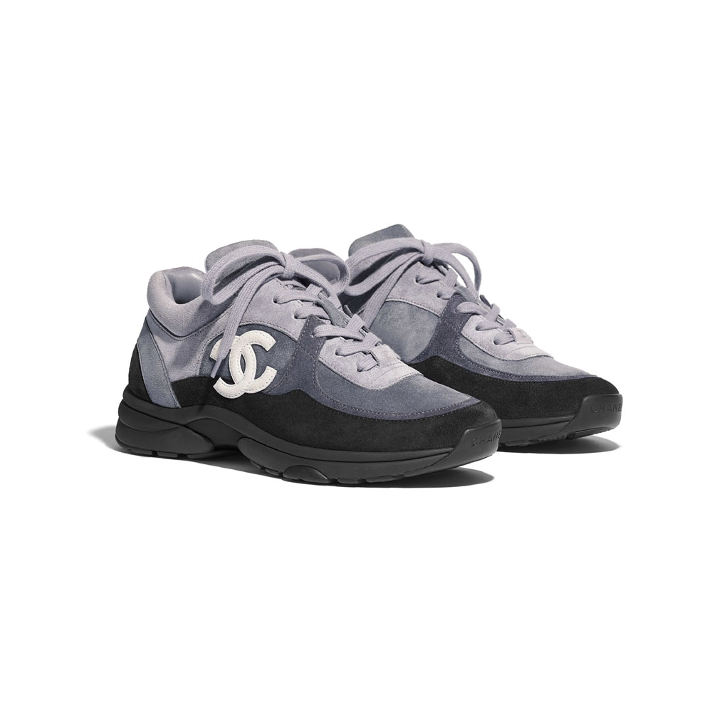 Chanel Suede Calfskin Black Sneakers G34360 X52117 94305 - Photo-2