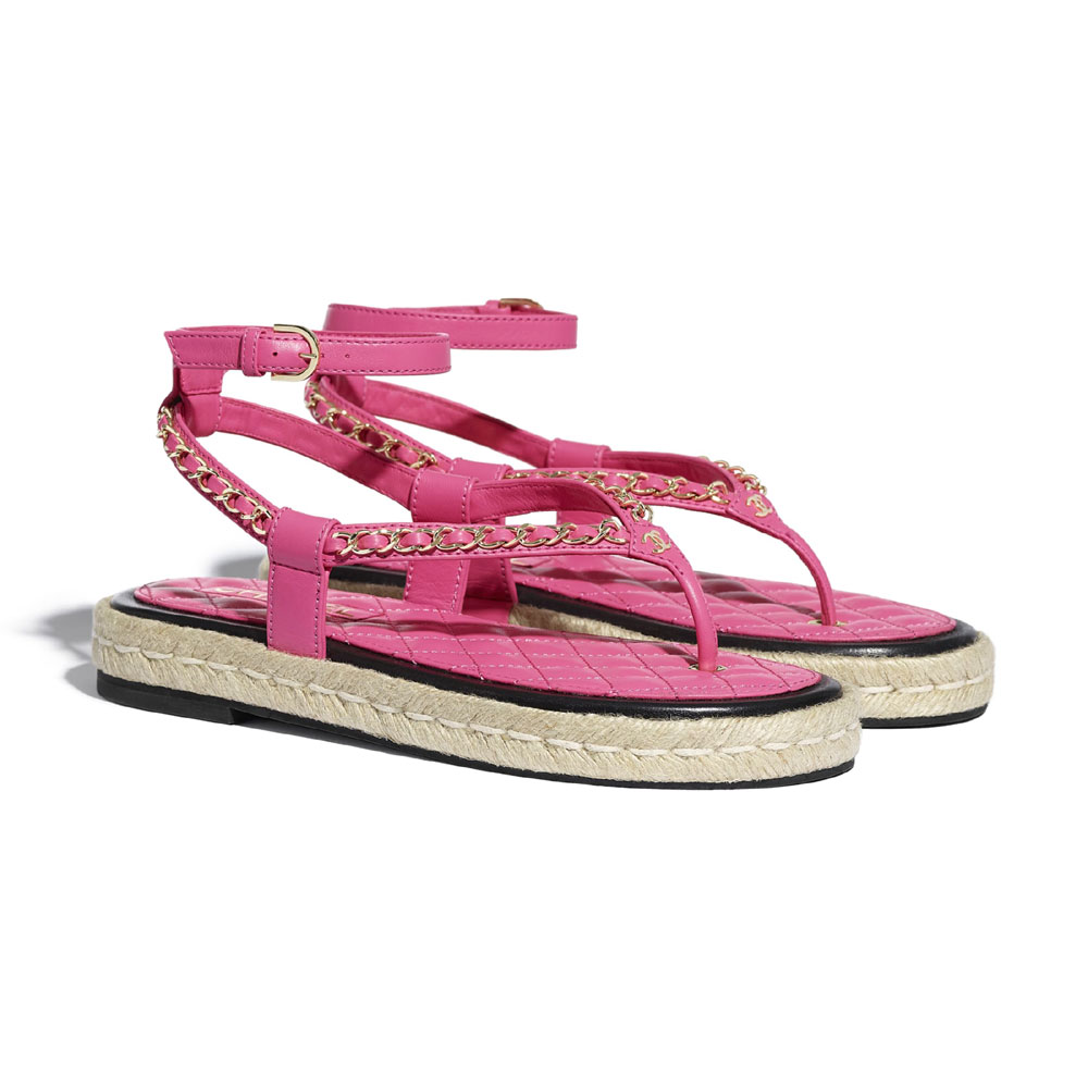 Chanel Lambskin Pink Sandal G36921 X01000 NA113 - Photo-2