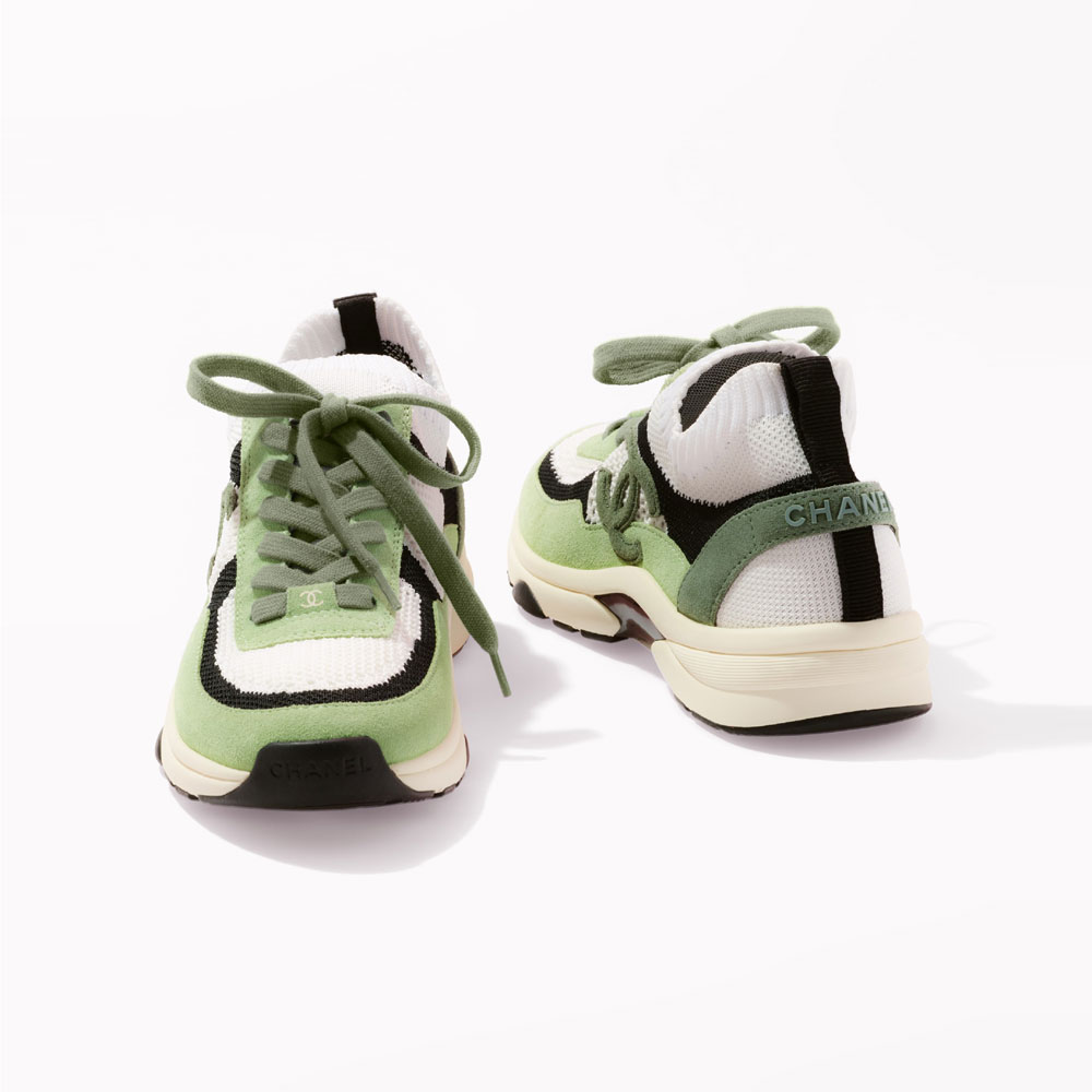 Chanel Knit suede calfskin Sneakers G38750 Y55682 K3810 - Photo-2