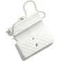 Chanel Lambskin White Classic Handbag A01112 Y04059 10601 - thumb-3