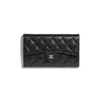 Chanel Black Classic Flap Wallet A31506 Y01864 C3906