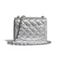 Chanel Metallic Lambskin Silver Mini Flap Bag A35200 B05213 45002 - thumb-2