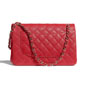 Chanel Grained Calfskin Red Large Classic bag A58600 Y33352 NC028 - thumb-2