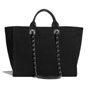 Chanel Mixed Fibers Black Shopping Bag A66941 B03181 94305 - thumb-2
