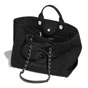 Chanel Mixed Fibers Black Shopping Bag A66941 B03181 94305 - thumb-3