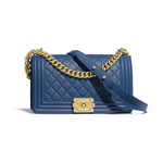 Dark Blue Boy Chanel Handbag A67086 Y09939 N0901